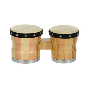 Tambour Bongo en Bois Instrument de Musique Jouet Éducatif Musical pour Enfants et Adultes Vente en Gros Ensemble de Tambours à Main Orff - Product Image 1