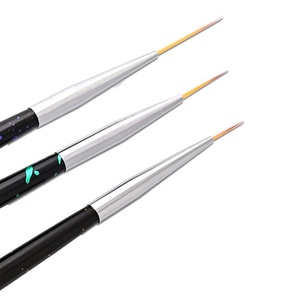 3 pinceaux pour vernis à ongles French Stripe 3D Tips Line Stripes DIY Drawing Pen UV Gel Brushes Painting Manicure Nail Tool Sets - Product Image 3