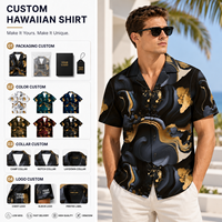 Chemise Hawaïenne Homme Personnalisée Imprimée Intégralement Manches Courtes Boutonnée Premium Décontractée Été Plage Vacances OEM ODM Vente en Gros