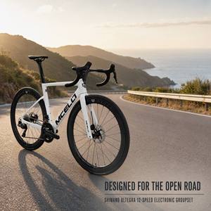 Bicicleta de Carretera de Fibra de Carbono 700C, 24 Velocidades, Cambio Electrónico, Juego de Ruedas con Frenos de Disco Hidráulicos, 7.5 kg, 5 Tamaños, Ultraligera, ULTEGRA - Product Image 1