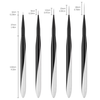 Kit de pinceaux de nail art premium avec manche métallique, poils en nylon plissés, liner plat pour dégradé précis, outils de manucure en gel UV pour salon