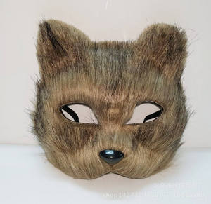 LU-1999 maschera animale mascherata piccola volpe fatta da te Cross Border bianco puro materiale lana di colore maschere per orsi - Product Image 3