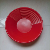 Bassin de prospection d'or de petite taille, outil de lavage d'or fait main en plastique, séparateur de sable et de minerai de tungstène, 38 cm, à manivelle haute performance