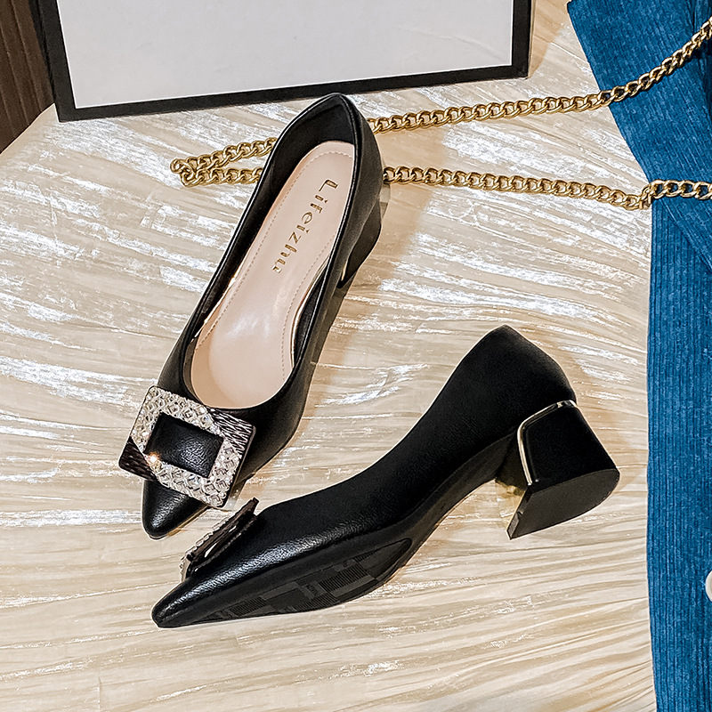 Large Size Women's Shoes for Summer 2025 New Pointed High Heels Thick  Matching Shoes Women's Evening Shoes| Alibaba.com