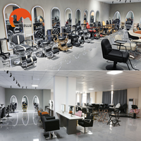 Fauteuil de barbier professionnel pour hommes, fauteuil de coiffure vintage robuste avec pompe hydraulique pour salon de coiffure