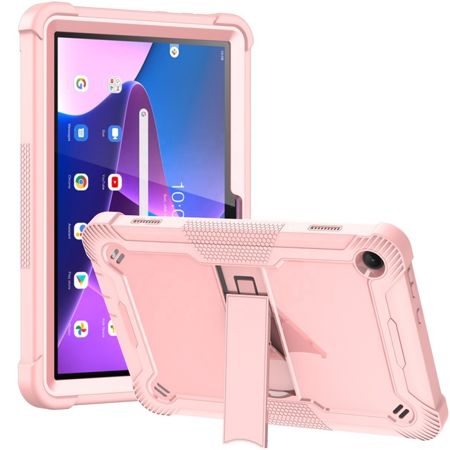 Shockproof Hybrid Hard Soft Bumper Kickstand Heavy Duty Rugged Kid Tablet Case for Lenovo Tab M10 HD TB328 Gen3 (2022) 10.1 Inch