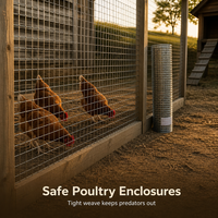 Rouleau de treillis soudé en fil d'acier galvanisé de 1/2 pouce pour la protection des jardins et la construction de cages à lapins