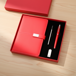 Ideas de Cajas de Regalo de Lujo Personalizadas al por Mayor 2026: Cuaderno A5 de Cuero PU con Bolígrafo, Taza Térmica, Tapa Rebotable y Set de Regalo Novedoso - Product Image 1
