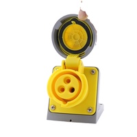 KEDU-enchufe industrial de pared monofásico, IP67, 3 pines, 32 amperios