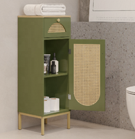 Meuble de rangement multifonctionnel grande capacité style ferme en rotin pour la maison, la villa, le salon et la salle de bain