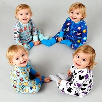 Vente en gros de pyjamas pour bébé en viscose de bambou, ensemble de chemise longue de printemps, vêtements pour bébé en bambou pour tout-petits