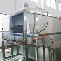 Pasteurisateur de tunnel compact 2000 BPH pour canettes et bouteilles en aluminium avec système intégré de chauffage et de refroidissement