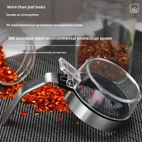 Ensemble de pots à épices en verre anti-humidité avec boîte à épices et cuillère pour la cuisine, livraison directe du fabricant