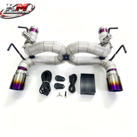 Sistem Peredam Knalpot Olahraga Ringan KM Performance Titanium Insulated Catback untuk Ferrari F8 Tributo 3.9T V8 dengan Sistem Perlindungan Termal