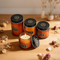 Bougie parfumée classique à l'arôme de parfum avec pot brun Grossiste Bougie parfumée sans fumée Décoration d'intérieur Hôtel SPA Bougie parfumée aromatique