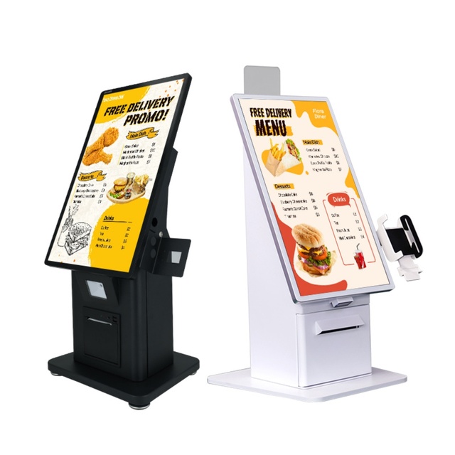 21.5 23.8 27 32 Inch PCAP Touch Screen Self-Service Booking Machine Thermal Printer/Scanner SDK Function Product Payment Kiosks