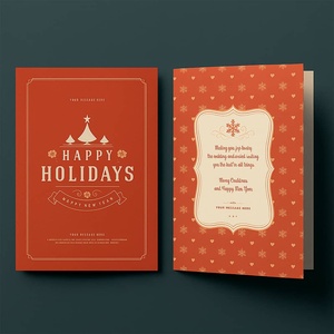 Cartes de vœux à impression numérique personnalisées avec forme personnalisée pour les anniversaires de Noël, du Nouvel An et d'Halloween - Product Image 2