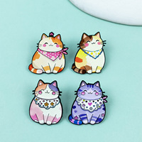 Vente en gros usine : Pin's en émail rigide et souple personnalisés, motif chat arc-en-ciel de dessin animé mignon, en stock en gros pour vêtements et sacs à dos