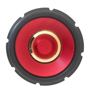 高品质12英寸专业音响汽车低音炮零件橡胶边缘环绕红色聚丙烯锥形