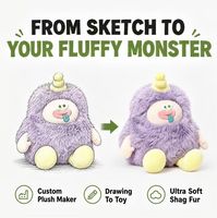 Peluche Monstre Violet Personnalisée, Fabrication Directe Usine, OEM ODM, Coton PP, Polyester, Animal en Peluche, Vente en Gros, MOQ, Peluche Amusante