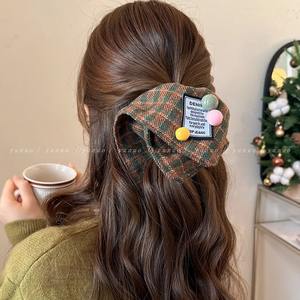 Femme Académique Carré Echarpe Large Bande de Cheveux Haut de Gamme <span class=keywords><strong>Chignon</strong></span> Corde Carré Coiffure Basse Queue de Cheval Casque Lettres Cravate Chouchou - Product Image 3