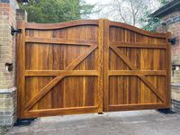 Houten Poort Massief Duurzaam Hout Schuifpoorten Voor Villa 'S