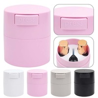 Pot de stockage en plastique pour colle à extensions de cils, type poussoir, scellé sous vide, outil de beauté, adhésif, vente en gros