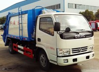 Compacteur de déchets manuel 4x2 de 5 à 10 tonnes, moteur diesel Euro 4, mécanisme de basculement en option, pompe à engrenages en carbone de 5 mètres cubes