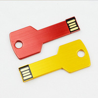 Clé USB en métal en forme de clé en gros 2.0 1 Go 2 Go 4 Go Clé USB Cadeau Stylo USB 8 Go 16 Go 32 Go Logo laser gratuit