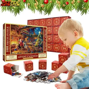 2023 Neue Weihnachts dekoration Blind Box Bausteine 1008 Stück Weihnachts geschenk für Kinder Weihnachten Advent Puzzle Kalender