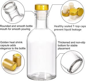 Meilleure vente en gros <span class=keywords><strong>de</strong></span> bouteilles en verre <span class=keywords><strong>de</strong></span> luxe personnalisées transparentes vides <span class=keywords><strong>de</strong></span> 100 ml, 500 ml, 750 ml pour <span class=keywords><strong>gin</strong></span>, vin, rhum, vodka, whisky, spiritueux, liqueurs, avec bouchon en liège - Product Image 2