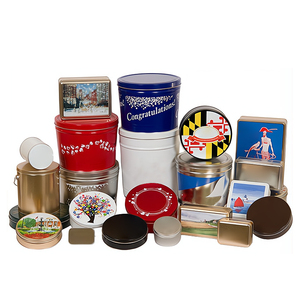 Comida redonda con logotipo personalizado, diseño en forma de lata de té en polvo de Matcha de grado, lata de metal para embalaje de té/ - Product Image 3