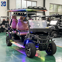 Nouveau modèle de voiturette de golf électrique, buggy de golf 6 places, batterie lithium 72V, homologuée pour la route, pour club et utilisation sur route