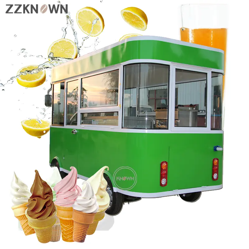 2024 Nieuwste Stijl Mobiele Foodtruck Ervaring Voor Verkoop Hotdog Verkopen Auto Kiosk Cafe Rollende Elektrische Food Cart