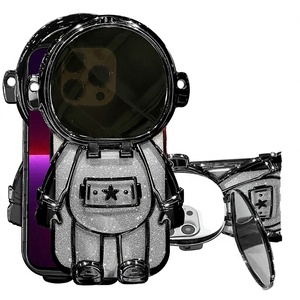 Funda Personalizada para <span class=keywords><strong>iPhone</strong></span> 16 Pro Max con Diseño de Astronauta y Espejo Transparente con Recubrimiento Estéreo para <span class=keywords><strong>iPhone</strong></span> 17 16 15 14 13 - Product Image 1