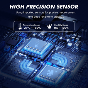 Angus Wifi nhiệt kế trong nhà ẩm kế không dây từ xa nhiệt độ độ ẩm ứng dụng màn hình âm thanh-hình ảnh báo động cho nhà thông minh - Product Image 6