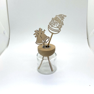 Diffuseur en bois en gros avec bouchon en bois naturel, logo personnalisé, 10 ml, anti-fuite, parfum, vente directe d'usine, couvercle de diffuseur en bois personnalisé - Product Image 1