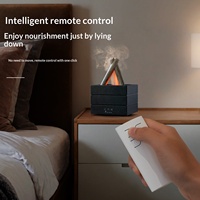 Diffuseur d'arômes Campfire 280 ml, diffuseur d'huiles essentielles à effet bois avec flamme simulée pour la maison, le bureau, l'hôtel, cadeau
