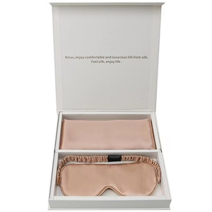<span class=keywords><strong>Masque</strong></span> de sommeil de luxe en soie de mûrier 100% double face, <span class=keywords><strong>masque</strong></span> pour les yeux non toxique OEKO 3D en soie avec boîtes cadeaux - Product Image 4