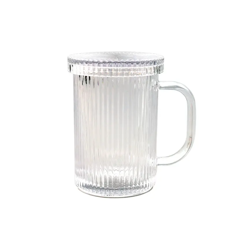 New Design Plating Crystal Lead Free Wedding Vertical stripes hammer pattern milk coffee glass cup