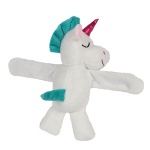 Alta qualità basso MOQ personalizzato carino Kawaii peluche peluche Snap unicorno braccialetto braccialetto giocattolo per i regali dei bambini - Product Image 3