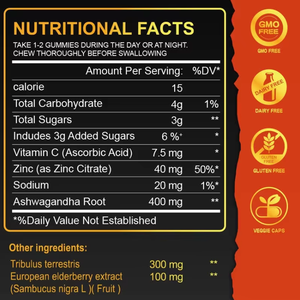 Hot-vendita Maca Ginseng Gummies integratori di supporto energetico per gli uomini Ashwagandha integratore a base di erbe per adulti forti - Product Image 5