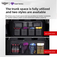 Organisateur de coffre de voiture en cuir, boîte de rangement pour SUV et berline, sac de rangement, fabriqué en Chine