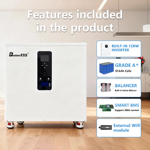 EU Stock-32kWh 28kWh 51.2V 628Ah แบตเตอรี่ในตัว 12kw สามเฟส 220v 230v/380v ออลอินวัน +Active Balancer+WIFI MODULE +DDP 51.2V 628Ah - Product Image 2