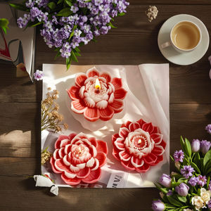 Cetakan Silikon Bunga Lotus 3D F280/1/2/3 F279 untuk Lilin DIY, Cetakan Lilin Aromaterapi, Ornamen, Cetakan Pembuatan Sabun, Dekorasi Rumah - Product Image 5