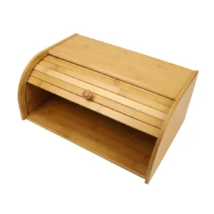 Caixa de madeira para fazenda, caixa de bambu para armazenamento de alimentos de cozinha grande personalizada