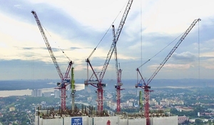 Grue à tour à flèche orientable de 50 tonnes L900-50W, type sans cabine, longueur de flèche de 66 m, moteur, pompe à engrenages, haute efficacité, utilisation en construction - Product Image 4