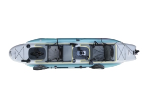 Kayak <span class=keywords><strong>Inflable</strong></span> de 4.2 m con Sistema de Propulsión de Pedales de Doble Hélice, Asientos Dobles para Pesca, Canoa de PVC para 2 Personas - Product Image 5
