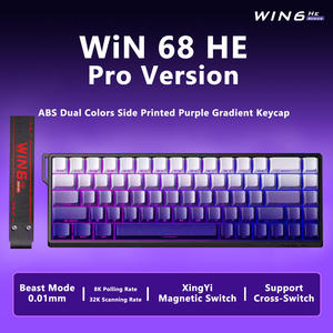 aula 68HE Keyboard BlackPro Wired Mechanical 68Key USB-C RGB Backlit <b>Programmable</b> PCdesktop Laptop Use Anti-Ghosting Multi-<b>Key</b> - Product Image 3