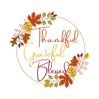 Prêt à imprimer : Motif DTF thermocollant « Remerciant, Grateful, Blessed »